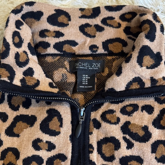 Rachel Zoe Leopard Print Bomber Jacket - Picture 3 of 3